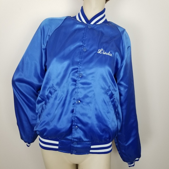 Vintage Jackets & Coats Vintage Blue Bomber Jacket With Name